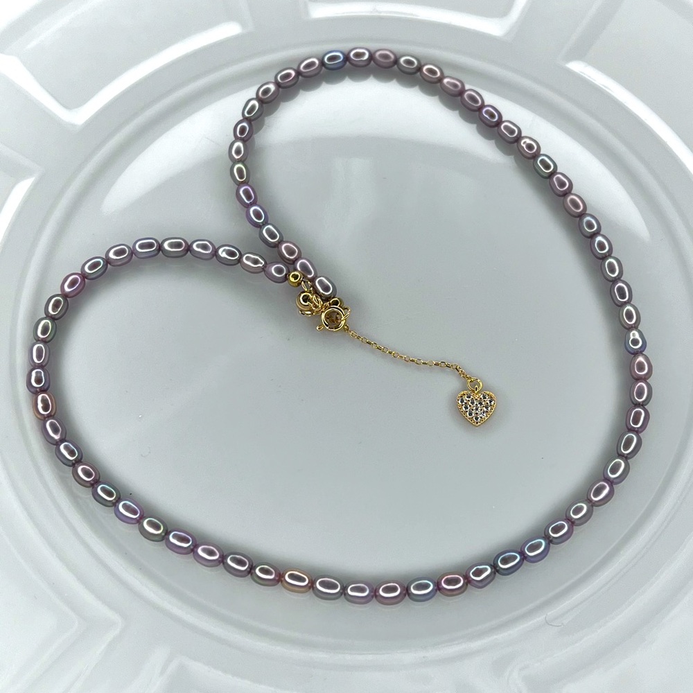 Handmade S925 SS Freshwater Cotton Candy 🍭 Classic Pearl Necklace Adjustable